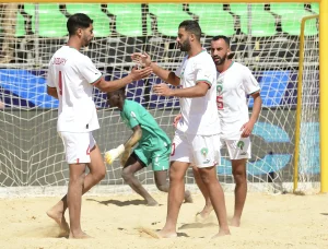 b24jume0606-300x228 كأس أمم أفريقيا للكرة الشاطئية... المنتخب المغربي يفوز على نظيره الغاني بحصة 5-2 ويضمن بطاقة العبور للمربع الذهبي (فيديو)